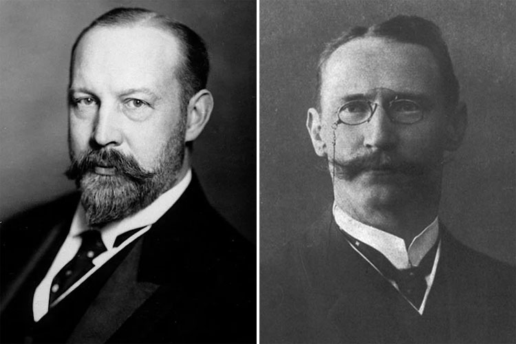 Rechte Abbildung: Karl August Lingner (1861 - 1916), linke Abbildung: Richard Seifert (1861–1919) 
